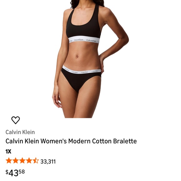 Calvin Klein Black Racerback Sports Bra - Picture 7 of 7